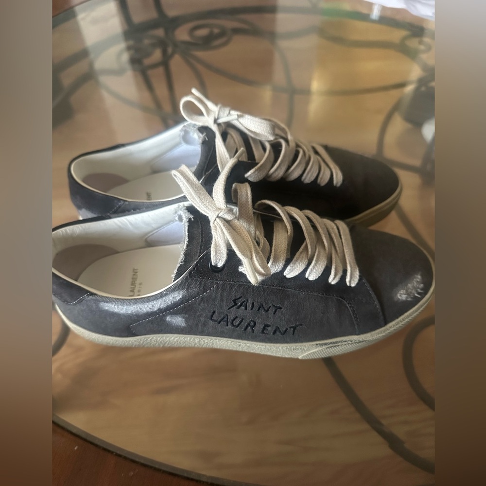 Saint Laurent Gray Sneakers Casual Low-Top